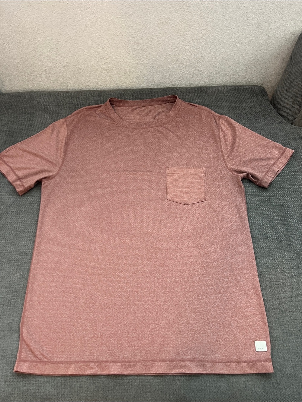 Vuori Men's Dusty red Short Sleeve Pocket Tee